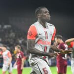 CFR Cluj v FCSB - Romanian Superliga Joyskim Dawa celebrates during round 9 of Romania Superliga: CFR Cluj vs. FCSB, in